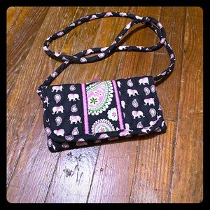 Vera Bradley purse pink elephant print RETIRED